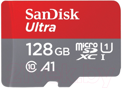 Карта памяти SanDisk Ultra microSDXC 128GB + адаптер (SDSQUAR-128G-GN6MA)
