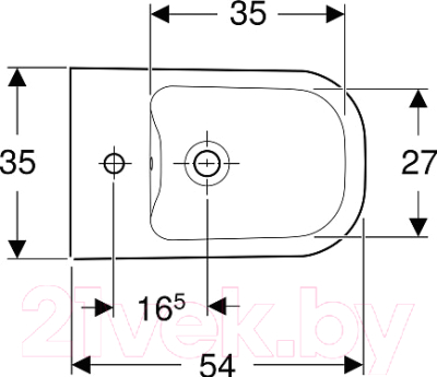 Биде подвесное Geberit Smyle Square 500.216.01.1