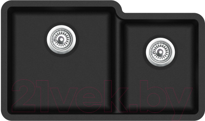 Мойка кухонная Aquasanita SQA230LW (черный металлик) - фото