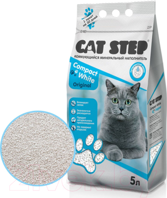 Наполнитель для туалета Cat Step Compact White Original / 20313008