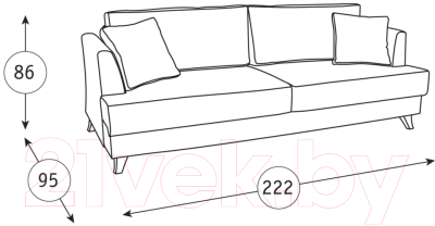 Диван Нижегородмебель и К Дамаск ТД 210