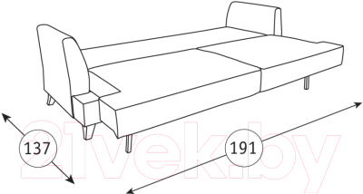 Диван Нижегородмебель и К Дамаск ТД 210