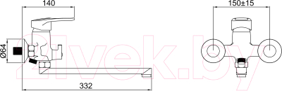 Смеситель Эверест D40 B22-025