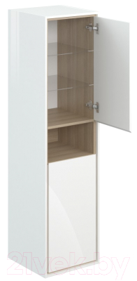 Шкаф-полупенал для ванной Cersanit Louna / SP-SL-LOU/Wh