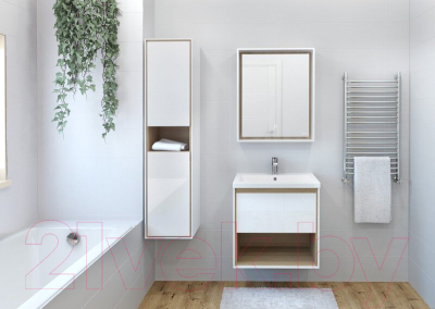 Шкаф-полупенал для ванной Cersanit Louna / SP-SL-LOU/Wh