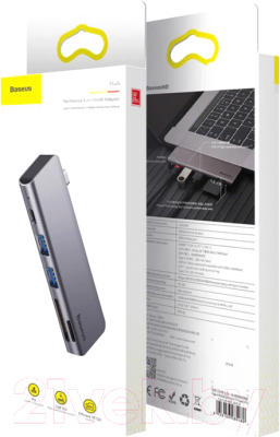 USB-хаб Baseus Harmonica 5 в 1 / CAHUB-K0G