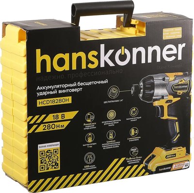 Аккумуляторный шуруповерт Hanskonner HCD18280H
