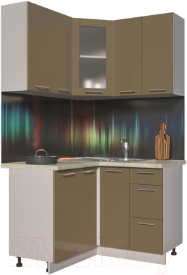 Готовая кухня Интерлиния Мила Пластик 1.2x1.2 - фото