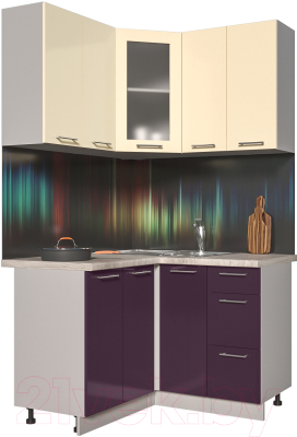 Готовая кухня Интерлиния Мила Пластик 1.2x1.2 - фото
