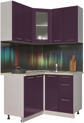 Готовая кухня Интерлиния Мила Пластик 1.2x1.2 - фото