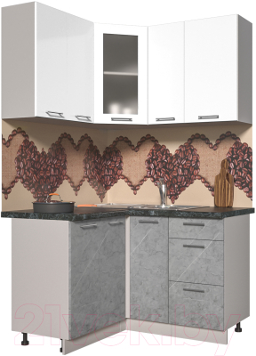 Кухонный гарнитур Интерлиния Мила Пластик 1.2x1.3 - фото