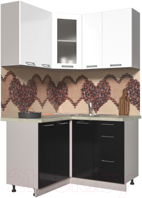 Готовая кухня Интерлиния Мила Пластик 1.2x1.3 - фото