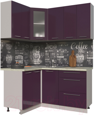 Готовая кухня Интерлиния Мила Пластик 1.2x1.6 - фото
