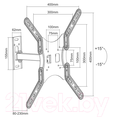 Кронштейн для телевизора MasterKron PLA17-441