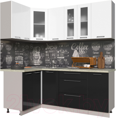 Готовая кухня Интерлиния Мила Пластик 1.2x2.0 - фото