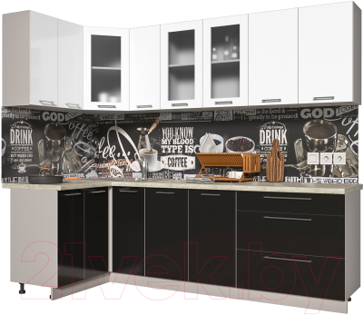 Готовая кухня Интерлиния Мила Пластик 1.2x2.5 - фото