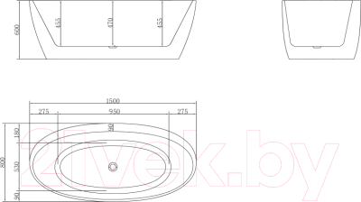 Ванна акриловая BelBagno BB404-1500-800