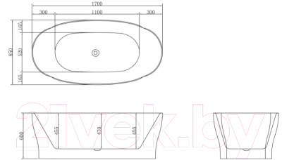 Ванна акриловая BelBagno BB403-1700-850