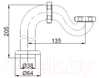 Гидрозатвор BelBagno BB567-01-TI-BRN