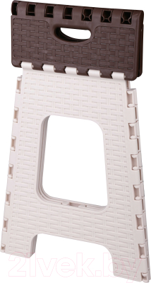 Табурет складной Альтернатива Плетенка большой / М7093 (бежевый/коричневый)