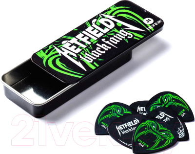 Набор медиаторов Dunlop Manufacturing PH112T.94 Hetfield Black Fang Pick Tin - фото