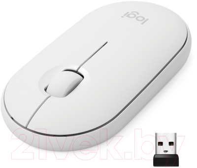Мышь Logitech Pebble M350 White / 910-005716 - фото