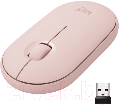 Мышь Logitech Pebble M350 Rose / 910-005717 - фото