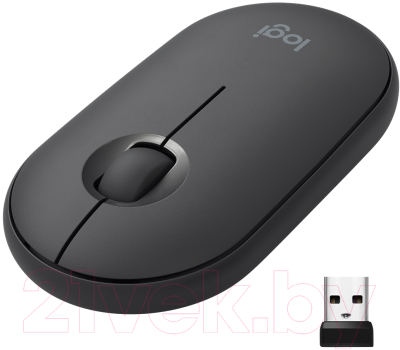 Мышь Logitech Pebble M350 Graphite / 910-005718 - фото