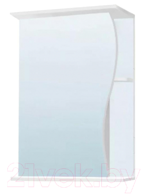 Шкаф с зеркалом для ванной Vako Волна 60 L / 10225 - фото