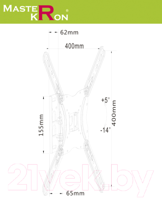 Кронштейн для телевизора MasterKron PLA27-440