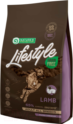 Сухой корм для собак Nature's Protection Lifestyle Adult Grain Free Lamb / NPLS45674 (10кг) - фото
