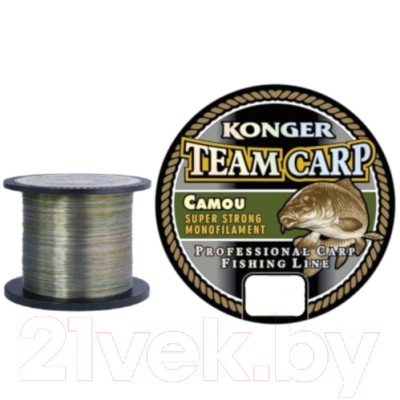 Леска монофильная Konger Team Carp Camou 0.25мм 1000м / 227001025