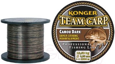 Леска монофильная Konger Team Carp Camou Dark 0.40мм 1000м / 229001040