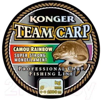 Леска монофильная Konger Team Carp Rainbow 0.25мм 1000м / 235001025 - фото