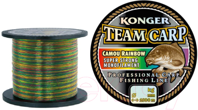 Леска монофильная Konger Team Carp Rainbow 0.25мм 1000м / 235001025