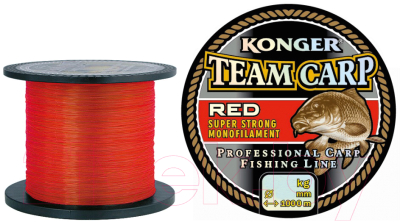 Леска монофильная Konger Team Carp Red 0.25мм 1000м / 265001025