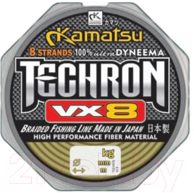 Леска плетеная KAMATSU Techron VX8 0.14мм 100м / 256100014 - фото