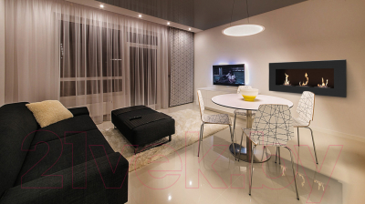 Биокамин Kratki Delta 3 с сертификатом TUV (черный)