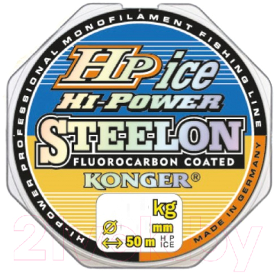 Леска монофильная Konger Steelon Hi Power Fluorocarbon Ice 0.22мм 50м / 241050022 - фото
