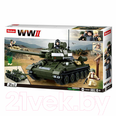 Конструктор Sluban Танк с фигурками / M38-B0689 - фото