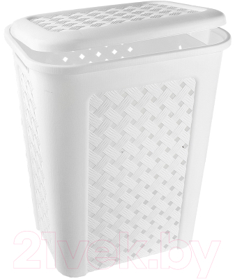 Корзина для белья Эльфпласт Виола EP204 (30л, белый) - фото