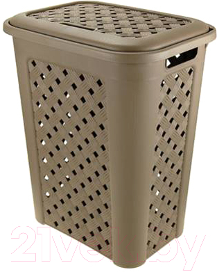 Корзина для белья Эльфпласт Виола EP205 (50л, серо-коричневый)