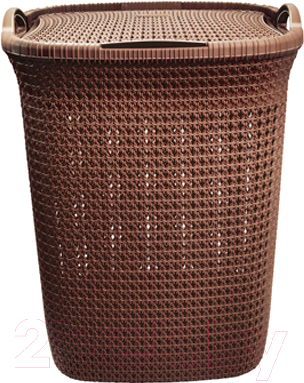 Корзина для белья Эльфпласт Paola EP426 (55л, коричневый) - фото