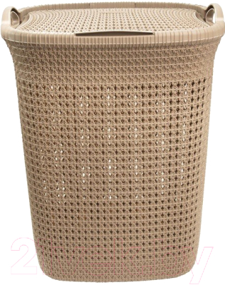 Корзина для белья Эльфпласт Paola EP467 (37л, бежевый) - фото