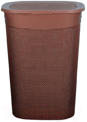 Корзина для белья Эльфпласт Ariana EP514 (55л, коричневый) - фото