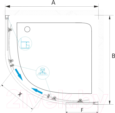Душевой уголок RGW CL-54 B / 32095400-14