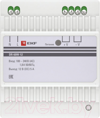 Блок питания на DIN-рейку EKF PROxima DR-60W-12