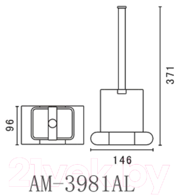 Ершик для унитаза Art&Max Platino AM-E-3981AL
