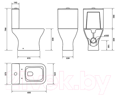 Унитаз напольный IDDIS Torr TORRDSEi24