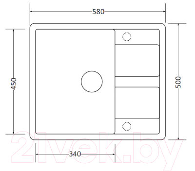 Мойка кухонная ZORG Apollo 58 (черный опал)